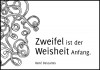 Plakat: Zweifel & Weisheit - Anja Brunsmann